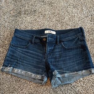 Hollister Women's Deep Blue Jean Shorts